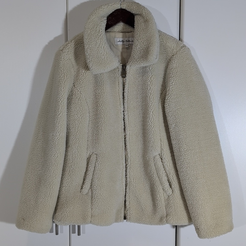 Sebby Collection Faux Fur Sherpa Jacket Size Large